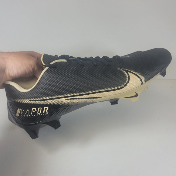 Nike Vapor Edge Speed 360 Football Cleats Low Mens Size 14 Black Gold CV6349-004 - Picture 5 of 10